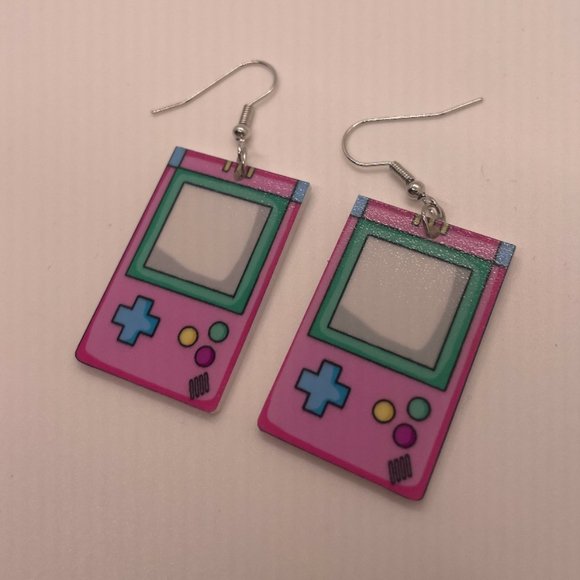 ⭐️❤️ FREE Game Retro Play Video Cartoon Gamer Cute Chic Drop Controller Earrings - Picture 6 of 6